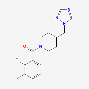 (2-Fluoro-3-methylphenyl)-[4-(1,2,4-triazol-1-ylmethyl)piperidin-1-yl]methanone