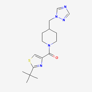 (2-Tert-butyl-1,3-thiazol-4-yl)-[4-(1,2,4-triazol-1-ylmethyl)piperidin-1-yl]methanone