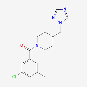 (3-Chloro-5-methylphenyl)-[4-(1,2,4-triazol-1-ylmethyl)piperidin-1-yl]methanone