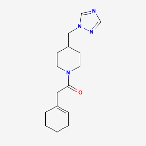 2-(Cyclohexen-1-yl)-1-[4-(1,2,4-triazol-1-ylmethyl)piperidin-1-yl]ethanone