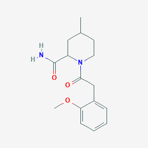 1-[2-(2-Methoxyphenyl)acetyl]-4-methylpiperidine-2-carboxamide