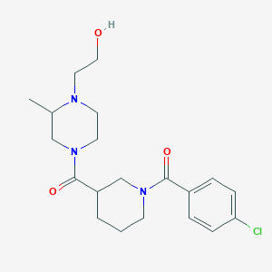 [1-(4-Chlorobenzoyl)piperidin-3-yl]-[4-(2-hydroxyethyl)-3-methylpiperazin-1-yl]methanone