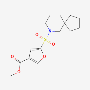 molecular formula C15H21NO5S B7204280 Methyl 5-(7-azaspiro[4.5]decan-7-ylsulfonyl)furan-3-carboxylate 