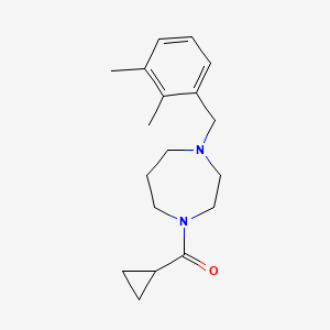 molecular formula C18H26N2O B7204553 Cyclopropyl-[4-[(2,3-dimethylphenyl)methyl]-1,4-diazepan-1-yl]methanone 