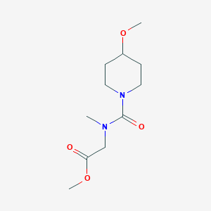 molecular formula C11H20N2O4 B7206616 Methyl 2-[(4-methoxypiperidine-1-carbonyl)-methylamino]acetate 