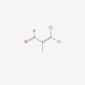 molecular formula C4H4Cl2O B072089 2-Propenal, 3,3-dichloro-2-methyl- CAS No. 1561-34-8