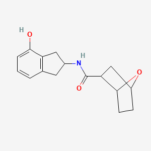 N-(4-hydroxy-2,3-dihydro-1H-inden-2-yl)-7-oxabicyclo[2.2.1]heptane-2-carboxamide