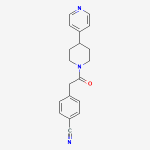 4-[2-Oxo-2-(4-pyridin-4-ylpiperidin-1-yl)ethyl]benzonitrile