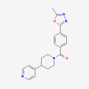 [4-(5-Methyl-1,3,4-oxadiazol-2-yl)phenyl]-(4-pyridin-4-ylpiperidin-1-yl)methanone