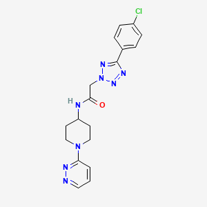 2-[5-(4-chlorophenyl)tetrazol-2-yl]-N-(1-pyridazin-3-ylpiperidin-4-yl)acetamide