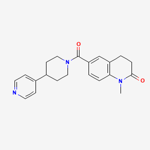 1-Methyl-6-(4-pyridin-4-ylpiperidine-1-carbonyl)-3,4-dihydroquinolin-2-one