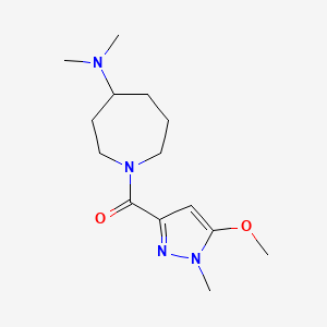 [4-(Dimethylamino)azepan-1-yl]-(5-methoxy-1-methylpyrazol-3-yl)methanone