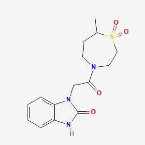 3-[2-(7-methyl-1,1-dioxo-1,4-thiazepan-4-yl)-2-oxoethyl]-1H-benzimidazol-2-one