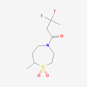 3,3-Difluoro-1-(7-methyl-1,1-dioxo-1,4-thiazepan-4-yl)butan-1-one