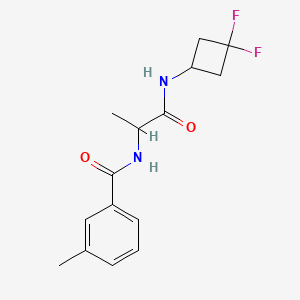 N-[1-[(3,3-difluorocyclobutyl)amino]-1-oxopropan-2-yl]-3-methylbenzamide