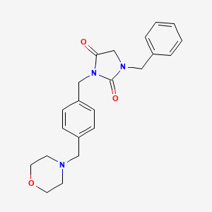 1-Benzyl-3-[[4-(morpholin-4-ylmethyl)phenyl]methyl]imidazolidine-2,4-dione