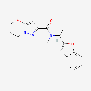 N-[1-(1-benzofuran-2-yl)ethyl]-N-methyl-6,7-dihydro-5H-pyrazolo[5,1-b][1,3]oxazine-2-carboxamide