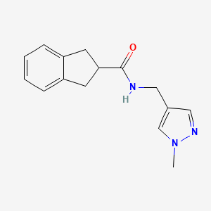 N-[(1-methylpyrazol-4-yl)methyl]-2,3-dihydro-1H-indene-2-carboxamide