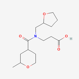 3-[(2-Methyloxane-4-carbonyl)-(oxolan-2-ylmethyl)amino]propanoic acid