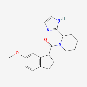 [2-(1H-imidazol-2-yl)piperidin-1-yl]-(6-methoxy-2,3-dihydro-1H-inden-1-yl)methanone