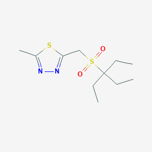 2-(3-Ethylpentan-3-ylsulfonylmethyl)-5-methyl-1,3,4-thiadiazole