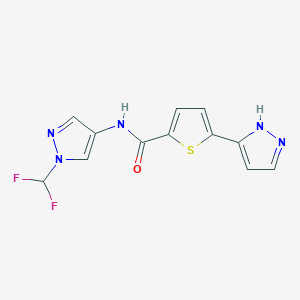 N-[1-(difluoromethyl)pyrazol-4-yl]-5-(1H-pyrazol-5-yl)thiophene-2-carboxamide