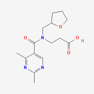 3-[(2,4-Dimethylpyrimidine-5-carbonyl)-(oxolan-2-ylmethyl)amino]propanoic acid