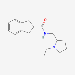 N-[(1-ethylpyrrolidin-2-yl)methyl]-2,3-dihydro-1H-indene-2-carboxamide