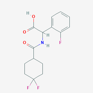 2-[(4,4-Difluorocyclohexanecarbonyl)amino]-2-(2-fluorophenyl)acetic acid