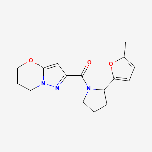 6,7-dihydro-5H-pyrazolo[5,1-b][1,3]oxazin-2-yl-[2-(5-methylfuran-2-yl)pyrrolidin-1-yl]methanone