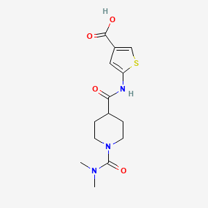 5-[[1-(Dimethylcarbamoyl)piperidine-4-carbonyl]amino]thiophene-3-carboxylic acid