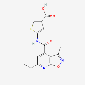 5-[(3-Methyl-6-propan-2-yl-[1,2]oxazolo[5,4-b]pyridine-4-carbonyl)amino]thiophene-3-carboxylic acid