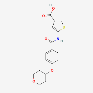 5-[[4-(Oxan-4-yloxy)benzoyl]amino]thiophene-3-carboxylic acid