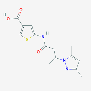 5-[3-(3,5-Dimethylpyrazol-1-yl)butanoylamino]thiophene-3-carboxylic acid