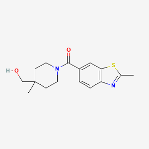 [4-(Hydroxymethyl)-4-methylpiperidin-1-yl]-(2-methyl-1,3-benzothiazol-6-yl)methanone