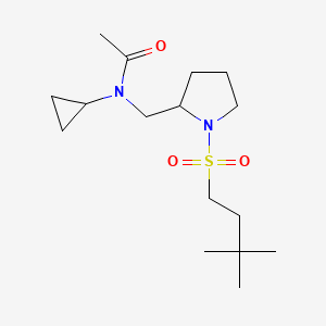 N-cyclopropyl-N-[[1-(3,3-dimethylbutylsulfonyl)pyrrolidin-2-yl]methyl]acetamide