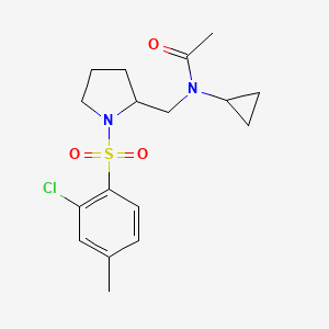 N-[[1-(2-chloro-4-methylphenyl)sulfonylpyrrolidin-2-yl]methyl]-N-cyclopropylacetamide