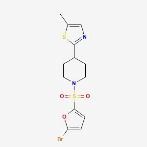 2-[1-(5-Bromofuran-2-yl)sulfonylpiperidin-4-yl]-5-methyl-1,3-thiazole