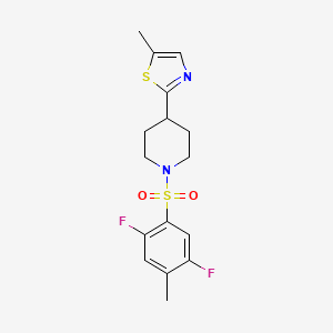 2-[1-(2,5-Difluoro-4-methylphenyl)sulfonylpiperidin-4-yl]-5-methyl-1,3-thiazole