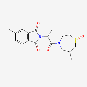 5-Methyl-2-[1-(6-methyl-1-oxo-1,4-thiazepan-4-yl)-1-oxopropan-2-yl]isoindole-1,3-dione