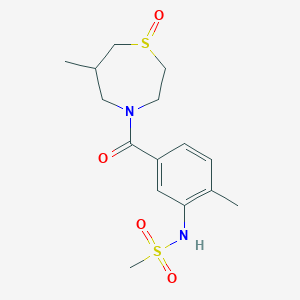 N-[2-methyl-5-(6-methyl-1-oxo-1,4-thiazepane-4-carbonyl)phenyl]methanesulfonamide