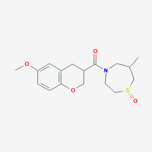 (6-methoxy-3,4-dihydro-2H-chromen-3-yl)-(6-methyl-1-oxo-1,4-thiazepan-4-yl)methanone