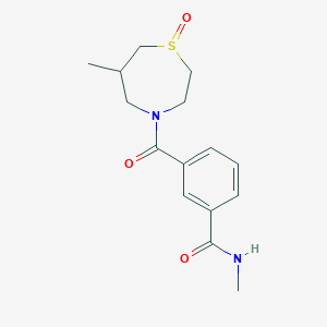 N-methyl-3-(6-methyl-1-oxo-1,4-thiazepane-4-carbonyl)benzamide