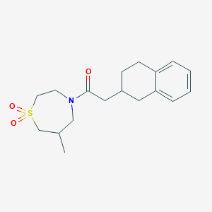 1-(6-Methyl-1,1-dioxo-1,4-thiazepan-4-yl)-2-(1,2,3,4-tetrahydronaphthalen-2-yl)ethanone