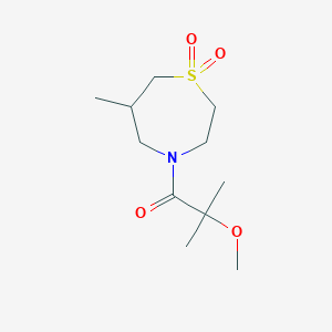 2-Methoxy-2-methyl-1-(6-methyl-1,1-dioxo-1,4-thiazepan-4-yl)propan-1-one