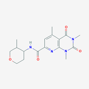 1,3,5-trimethyl-N-(3-methyloxan-4-yl)-2,4-dioxopyrido[2,3-d]pyrimidine-7-carboxamide