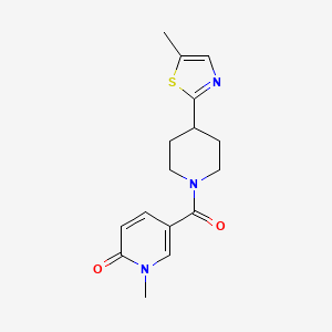 1-Methyl-5-[4-(5-methyl-1,3-thiazol-2-yl)piperidine-1-carbonyl]pyridin-2-one