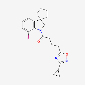 4-(3-cyclopropyl-1,2,4-oxadiazol-5-yl)-1-(7-fluorospiro[2H-indole-3,1'-cyclopentane]-1-yl)butan-1-one