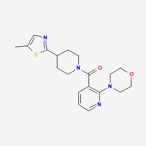 [4-(5-Methyl-1,3-thiazol-2-yl)piperidin-1-yl]-(2-morpholin-4-ylpyridin-3-yl)methanone