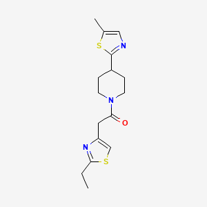 2-(2-Ethyl-1,3-thiazol-4-yl)-1-[4-(5-methyl-1,3-thiazol-2-yl)piperidin-1-yl]ethanone